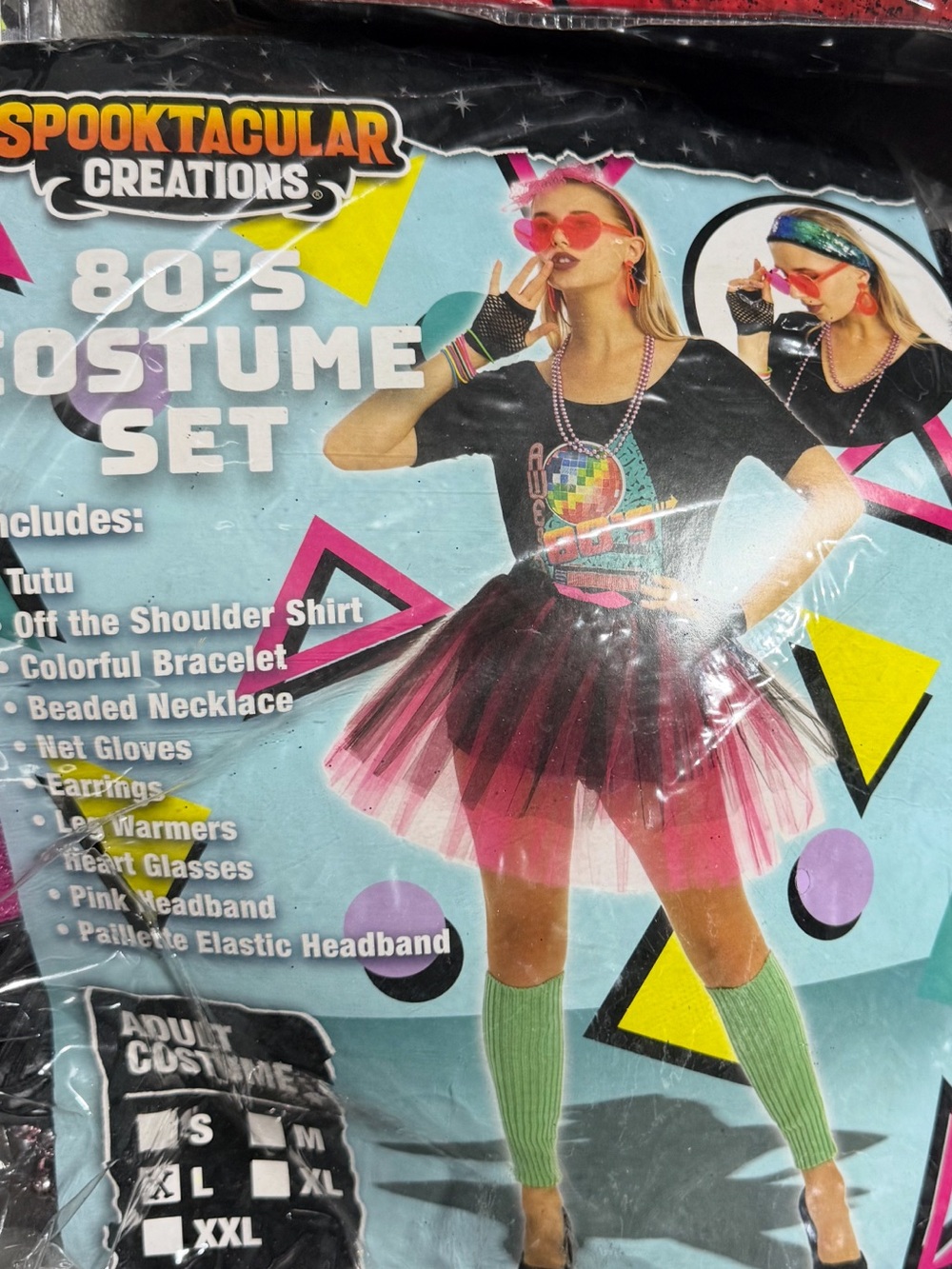 Halloween costume Spooktacular creations 80s costume set. adult large.